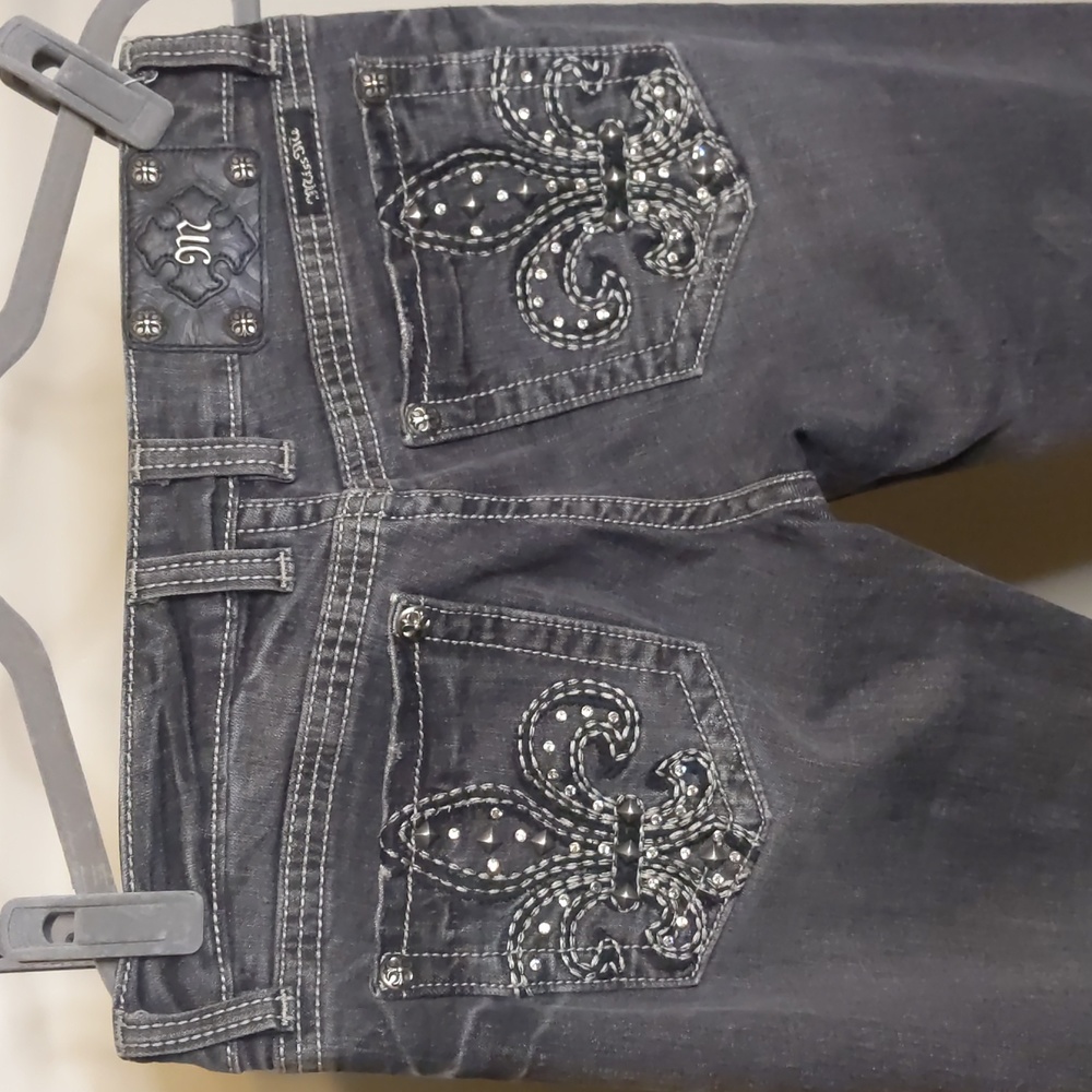 Miss Me Black Wash Boot Cut Jeans 28